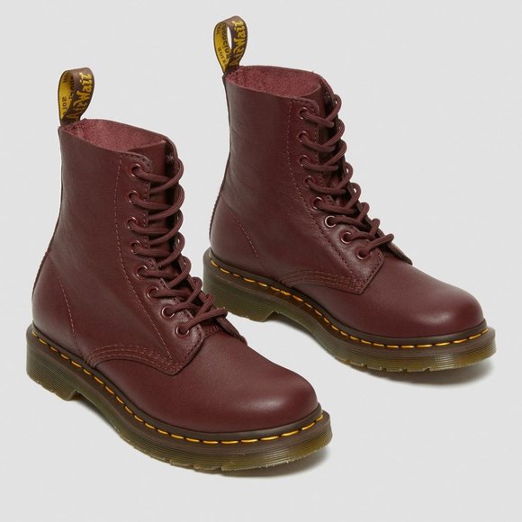 Doctor Martens Cherry Red Virginia Pascal Leather - Picture 4 of 10